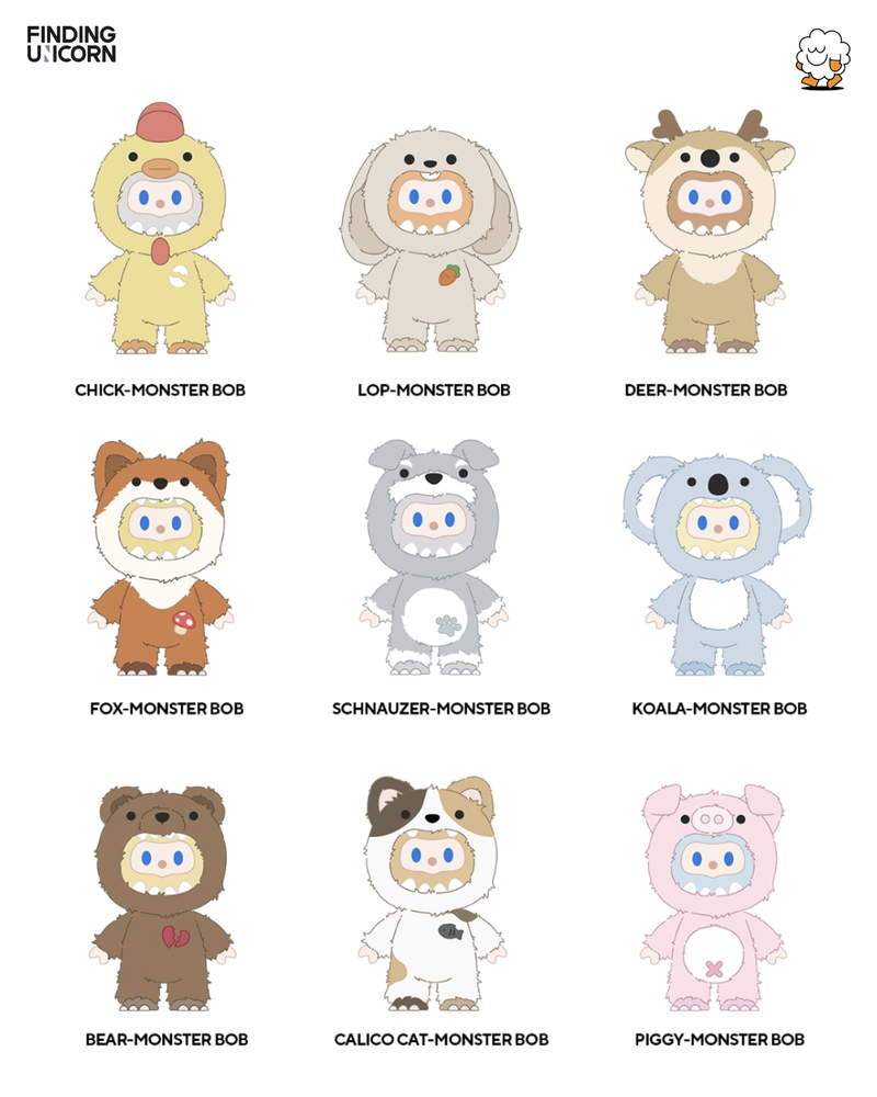 F.UN Farmer Bob ANI-Monster Plush Blind Box

Finding Unicorn Farmer Bob ANI-Monster Series

Farmer Bob Collectible Plush Toy

F.UN ANI-Monster Plush Blind Box Vancouver Token Studio