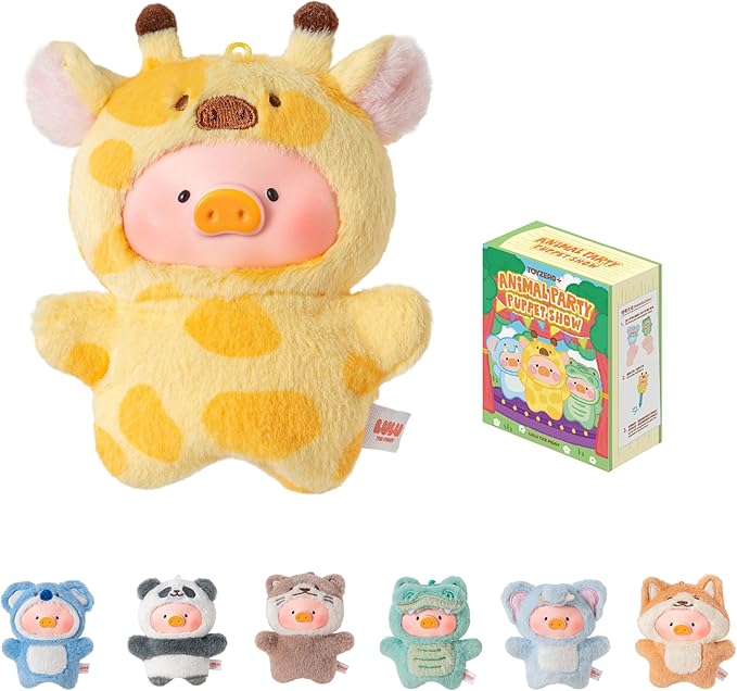 [TOYZERO]LuLu The Piggy Animal Party Forest Theater Vinyl Face Finger Puppet Pendant Blind box