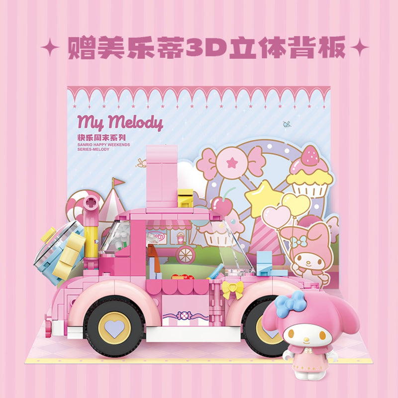 [TopToy] Sanrio Happy Weekend Candy Car Building Block- Melody