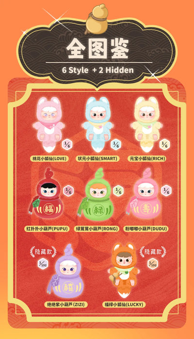 [HEY CIAO]Cimmy Fox& HULU New Year's Bless Series Plush Blind Box