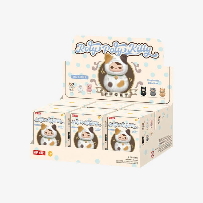 [POPMART] PUCKY Roly-Poly Kitty Series-Vinyl Plush Blind Box