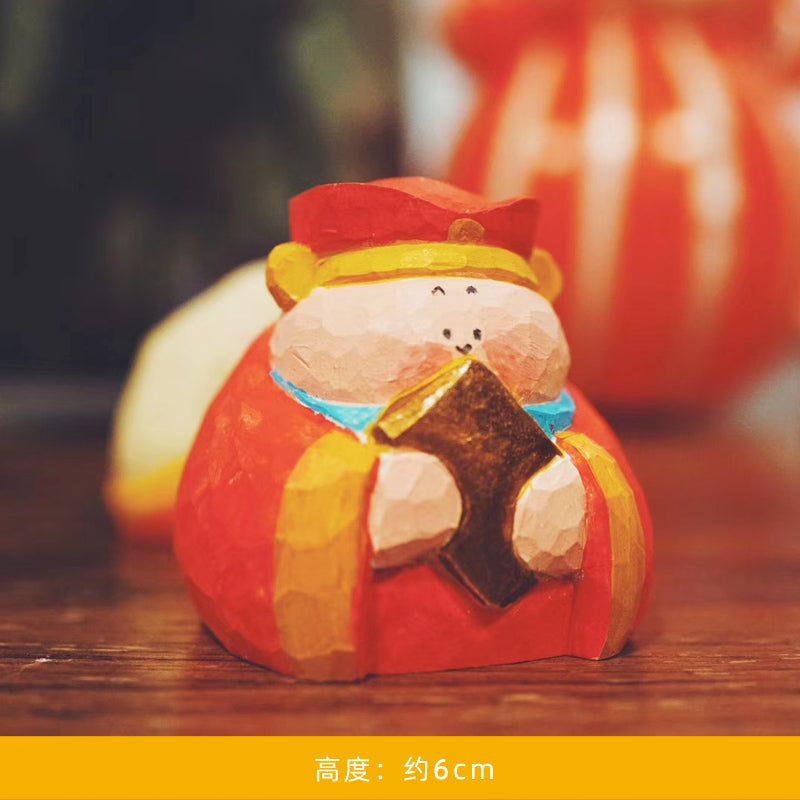 [BIG GALLERY] WOOD CARVING GOD OF PRAYER SERIES TOY FIGURES