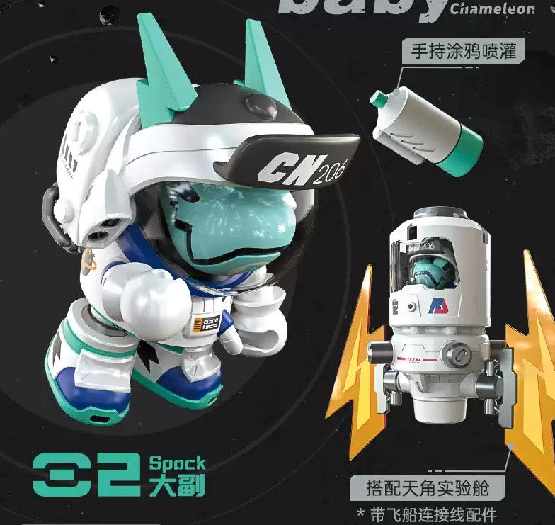 [Lam Toys X Mighty Jaxx]  WAZZUP Chameleon Aerospace Series Blind Box