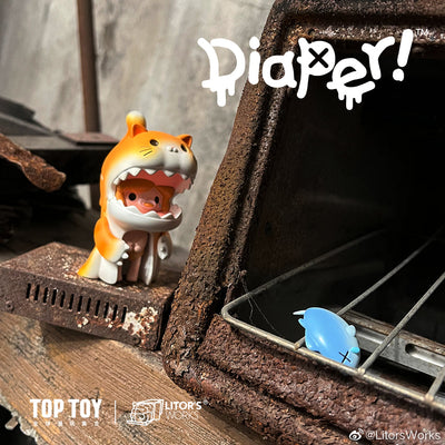 [LITOR'S WORK] Umasou! Diaper Kitty Art Toy Figure