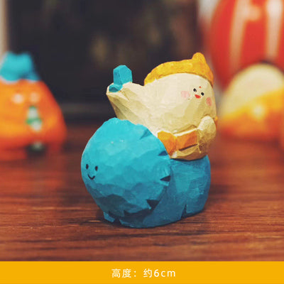 [BIG GALLERY] WOOD CARVING GOD OF PRAYER SERIES TOY FIGURES