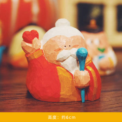 [BIG GALLERY] WOOD CARVING GOD OF PRAYER SERIES TOY FIGURES