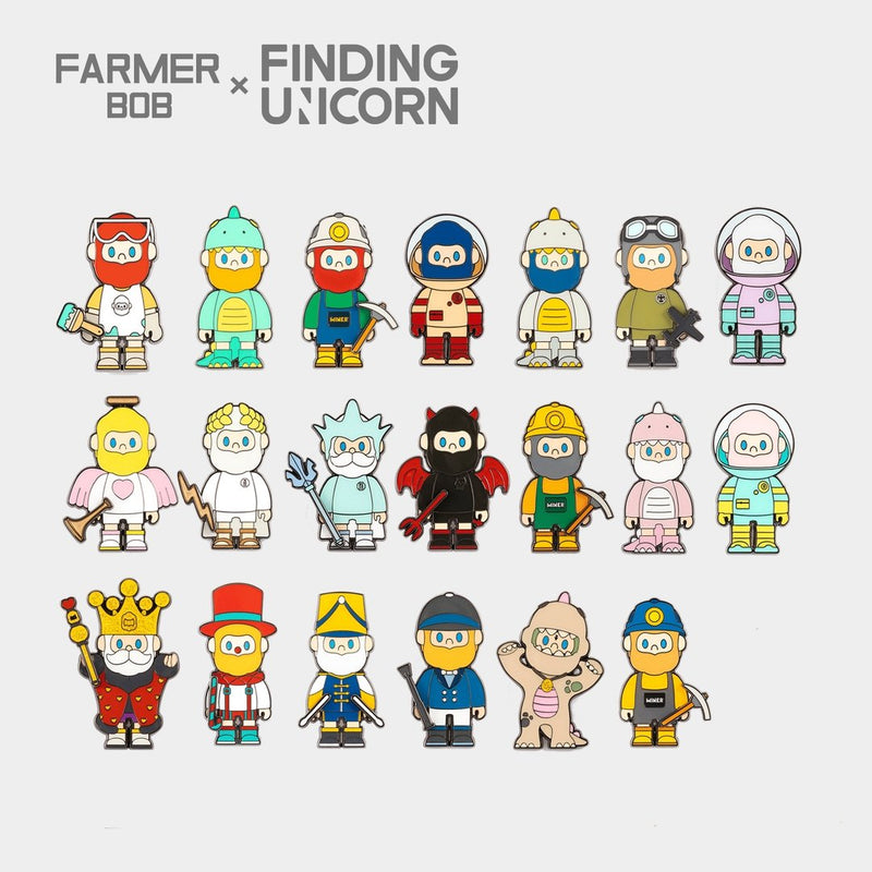[F.UN] FARMER BOB Collectiblie Cute Series Badge Blind Box - Token Studio - F.UN