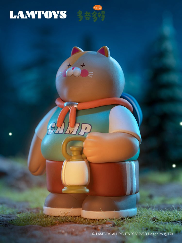 ・NEW ARRIVAL・[LAM TOYS] Uncle Cat Get More Money Go Camping Series Blind Box - Token Studio - LAMTOYS