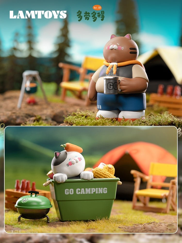 ・NEW ARRIVAL・[LAM TOYS] Uncle Cat Get More Money Go Camping Series Blind Box - Token Studio - LAMTOYS